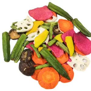 Вкусные дегидратированные вегетарианские закуски, чипсы, сушеные смешанные овощи