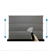 Écran de projection motorisé électrique Javes pour sol, 100" 120" 16:9, tissu blanc mat, portable, usage domestique, garantie 1 an, modèle