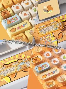 Ensemble de touches de clavier AKKO Capybara Pudding (140 touches) - Transparence lumineuse - Design mignon de dessin animé - Clavier mécanique complet - Sublimation universelle - Product Image 6