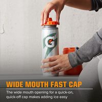 Bouteille d'eau sport Gatorade à double paroi isolée sous vide de 1 L, sans BPA, performance thermique de 24 à 36 heures, pour boire directement