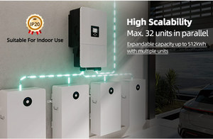 Chất lượng cao deye 16kwh điện tường/sàn gắn pin LiFePO4 điện áp thấp pin Lithium ion - Product Image 5