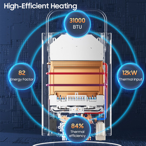 Portable 12kW 6L/min Digital Constant Temperature LPG Instant Boiler Balanced <strong>Gas</strong> Hot Water <strong>Heaters</strong> Tankless Geyser for Camping - Product Image 5