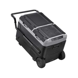 सौर कूलर बॉक्स 40L कार फ्रिज मिनी पोर्टेबल रेफ्रिजरेटर के साथ डेरा डाले हुए और ट्रंक के लिए बैटरी