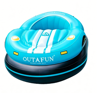Bouée gonflable voiture de course, jouet aquatique en PVC avec siège, flotteur de piscine pour adultes et enfants