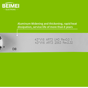 Tira de luces <span class=keywords><strong>Led</strong></span> de retroiluminación, accesorio para <span class=keywords><strong>LG</strong></span> 43LW340C-UA/ <span class=keywords><strong>LG</strong></span> 43LW540S-UA, V16 ART3 2563 REV2.3 2-UHD1 6916L-2563A, 6916L-2550A, 3 unidades - Product Image 3