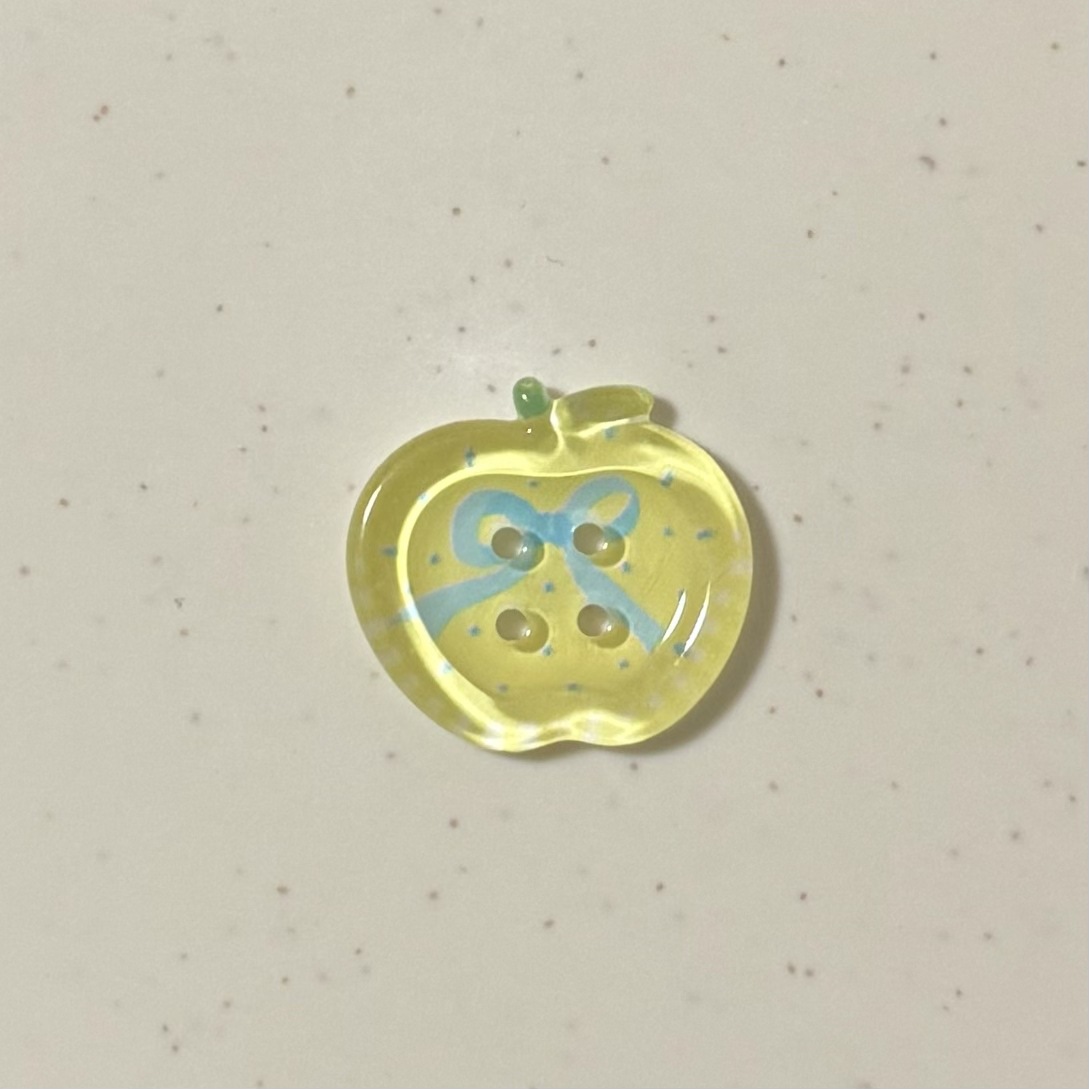 Transparent apple button [yellow]