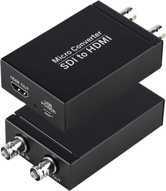 SDI to HDMI Converter Support Coaxial Cable with BNC Male Connector 1080P 60Hz Auto Format Detection