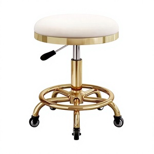 Tabouret de Salon Réglable de Luxe Moderne, Chaise de Pédicure pour Barbier, Spa, Salle à Manger, Usage Domestique – Disponible à la Vente - Product Image 1