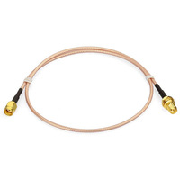 Câble d'extension d'antenne RG58 avec connecteur SMA femelle à montage en saillie vers SMA mâle à angle droit, avec conducteur en cuivre pur pour utilisation en télécommunications