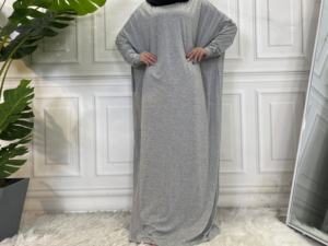 6200 #   Abito Modesto da Donna Dubai Abaya <span class=keywords><strong>Turchia</strong></span> <span class=keywords><strong>Hijab</strong></span> Vestito Tinta Unita Kaftan Abiti da Preghiera Lunga Veste Abbigliamento Islamico - Product Image 3