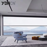 Fenêtre coulissante verticale automatique à persiennes, design moderne YDNCN, sur mesure, avec levage électrique et double vitrage trempé