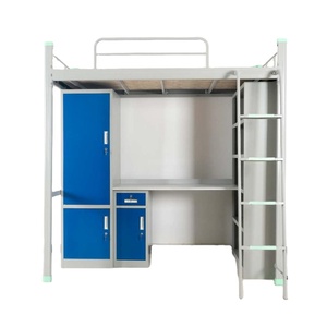 Literas Dobles de Metal Modernas con Escritorio y Armario para Apartamento, Dormitorio, Escuela - Product Image 2