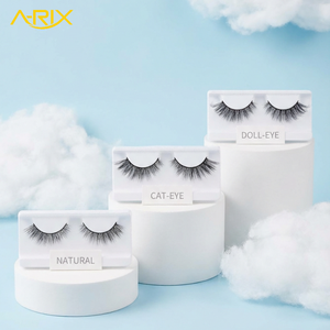 Pestañas postizas veganas invisibles de primera calidad A-RIX, varios estilos de pestañas con efecto wispy, proveedor mayorista de marca privada, pestañas de visón sintético. - Product Image 3