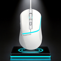 Souris de jeu filaire ergonomique Sunrose G2PRO pour Mac PC Capteur optique USB 7200 DPI 6 touches Colorful RGB Flow Lights