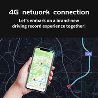 Caméra de tableau de bord WiFi 4K avant et 2K arrière avec GPS, vision nocturne et enregistrement en boucle pour voitures