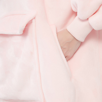 Couverture à capuche thermochromique surdimensionnée en polaire Sherpa, 100 % polyester, anti-boulochage, style animalier, pour usine
