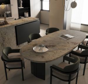 YUSHI 독점 신제품 럭셔리 광택 화이트 칼라카타 발렌티노 천연 대리석 슬래브 타일 - Product Image 4