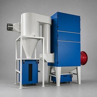 Système de collecte de poussière CNC pour le travail du bois, Cyclone Pulse Dust Collector 15kW, nettoyage automatique par jet pulsé, haute performance