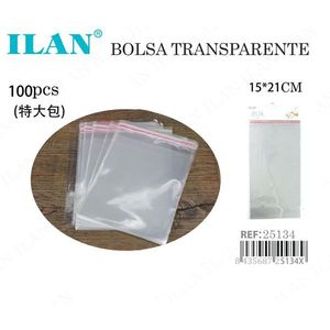 Sac transparent 15x21 cm avec fermeture éclair, grand format - Product Image 3