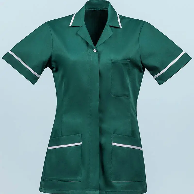 Women Nursing Tunic Uniform Healthcare Beauty Tops Medical Scrub Workwear Blouse