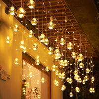 Guirnalda de Luces LED Decorativas con Globos Transparentes, Luces de Hadas para Interiores, Jardín, Patio, Decoración Colgante para Paredes