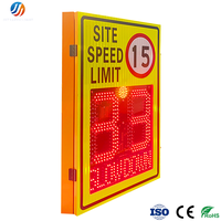 Panneau de signalisation de vitesse LED SLOWDOWN pour la sécurité des zones de construction, signalisation de limite de vitesse sans fil à énergie solaire