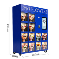 Distributeur Automatique de Fleurs Réfrigéré Personnalisé AIT, Équipement Libre-Service de Conservation pour Fleurs Fraîches