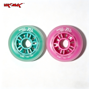 ล้อสเก็ตแบบอินไลน์สีขาวสองชั้นสั่งทำพิเศษ รุ่น 2026, ล้อสเก็ตน้ำแข็ง Vik-Max PU+PP มีสินค้าในสต็อก รองรับการสั่งซื้อจำนวนมาก - Product Image 1