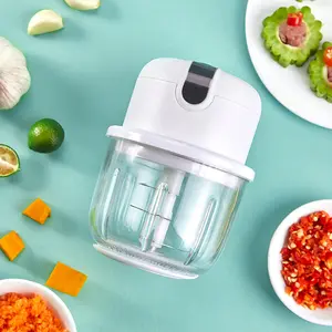 Alat pengiris daging, otomatis Mini tekan makanan blender cepat pencacah daging usb nirkabel listrik mini bawang putih chopper