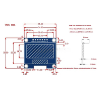 Pour UNO Raspberry Pi 1.3 pouces OLED IIC GND Module d'affichage avec grand Angle de vision pilote IC SH1106 128X64 LCD IIC I2C Interface