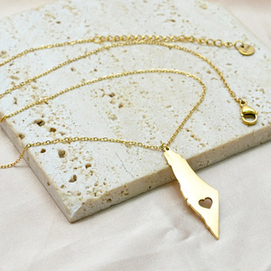 巴勒斯坦地图国旗阿拉伯空心伊斯兰穆斯林不锈钢吊坠时尚珠宝项链批发新款礼物2026 - Product Image 4