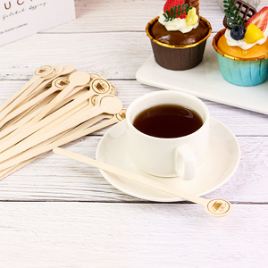 Thân thiện với môi gỗ bạch dương cà phê Stirrer Stick dùng một lần với vòng End thả với cá nhân đóng gói - Product Image 5