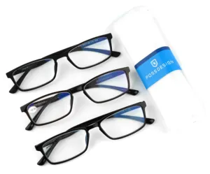 2022 Eyeglasses Suppliers Glasses Books Reading Custom Man Eyewear Women's TR Soft Slim Blue Cut Reading Glasses