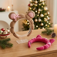 Offre Spéciale : Accessoires Cheveux – Bandeau en Forme de Nuage pour le Lavage du Visage – Personnalisable pour Noël