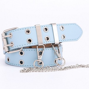 Cinturón <span class=keywords><strong>de</strong></span> <span class=keywords><strong>Cuero</strong></span> PU con Doble Ojal, Estilo Punk, <span class=keywords><strong>para</strong></span> <span class=keywords><strong>Mujer</strong></span>, Cinturón <span class=keywords><strong>de</strong></span> 2 Orificios <span class=keywords><strong>para</strong></span> Jeans - Product Image 5