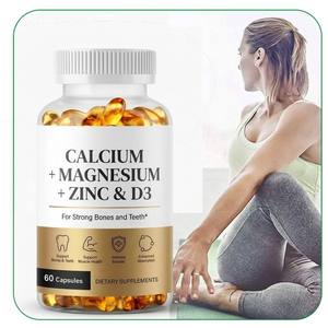Complément Immunitaire OEM Ca Mg Zn D3 D : Capsules Molles de Carbonate de Calcium, Magnésium, Zinc et Vitamine D3 pour des Os Forts - Product Image 1
