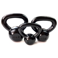 Inicio Gimnasio Ejercicios de entrenamiento de fuerza Pintura negra sólida Hierro fundido Kettlebell