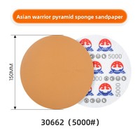 Papier abrasif en éponge à dos en velours structuré en pyramide - Disque abrasif durable pour le polissage de carrosserie automobile et le meulage de surfaces courbes