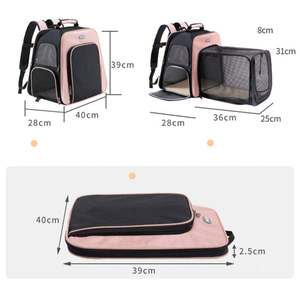 Transportín para perros y gatos, mochila para mascotas, bolsas de viaje de doble uso, malla transpirable, bolsa de transporte para perros y gatos pequeños - Product Image 5