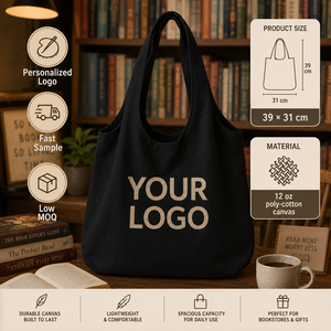 Kit <span class=keywords><strong>de</strong></span> Regalo para Eventos <span class=keywords><strong>de</strong></span> Librerías, Bolsa <span class=keywords><strong>de</strong></span> Lona con Asa Larga y Logotipo Personalizado, 34x39cm, Bolsa <span class=keywords><strong>de</strong></span> Compras Reutilizable Estética, Regalos para Bibliotecas y Librerías, Logotipo Personalizado - Product Image 2