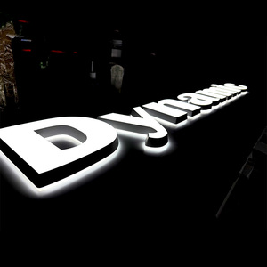 Logotipo de pared interior para exteriores, letras de canal Led, señalización de empresa, letrero iluminado con letras 3D Led, tablero de letrero Led para letrero de tienda de humo - Product Image 1