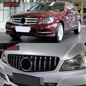 Grille avant de remplacement OEM ABS style GT <span class=keywords><strong>Panamericana</strong></span> pour Mercedes <span class=keywords><strong>Classe</strong></span> C W204 2009-2014 - Product Image 3