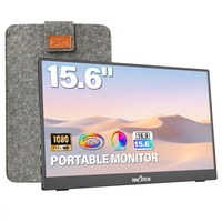 Extensor de Pantalla para Portátil de 15.6 Pulgadas, Relación de Contraste de 1200:1, Ángulo de Visión Amplio de 178°, Luz Azul Baja para Trabajo Remoto, Viajes de Negocios y Uso Prolongado