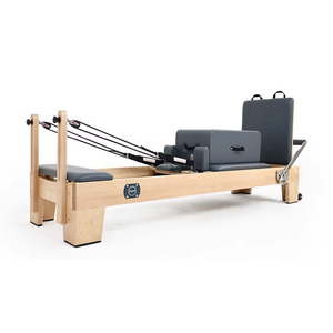 <span class=keywords><strong>Cama</strong></span> de Pilates Reformer de Madera de Arce Blanca, Económica, para Ejercicios de Yoga y Equilibrio - Product Image 4