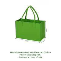 Bolso de Fieltro Grueso Resistente al Desgaste con Asa Reforzada Antidesgarro para Llevar Aperitivos, Libros, Artículos Personales, Compras