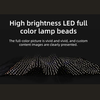 Écran LED en maille transparente flexible pour publicité, mur de fond de bâtiment, tapis magique LED, bannière