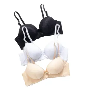 Aunty sexy bra no wire Women Large Size Lace Smoothing Full-Coverage t-shirt Bra Plus Size thin cup wire br