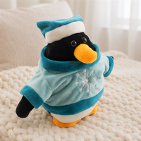Peluche pingouin mignon avec chapeau, motif flocon de neige hivernal, idéal pour Noël, cadeau parfait