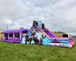 Course d'obstacles géant <span class=keywords><strong>Fortnite</strong></span> Course d'obstacles à la Course verticale, Course d'obstacles gonflable Course d'obstacles commerciale à rebond - Product Image 3