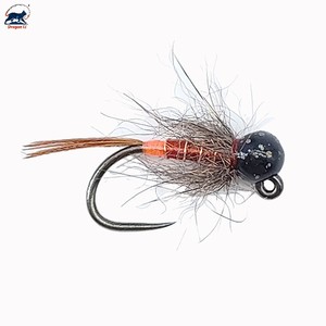 OEM Combo de 5 piezas de <span class=keywords><strong>Ninfas</strong></span> sin púas con cabeza de tungsteno de hundimiento rápido para agua dulce, para trucha y lubina 14 #   16 #   18 # - Product Image 2
